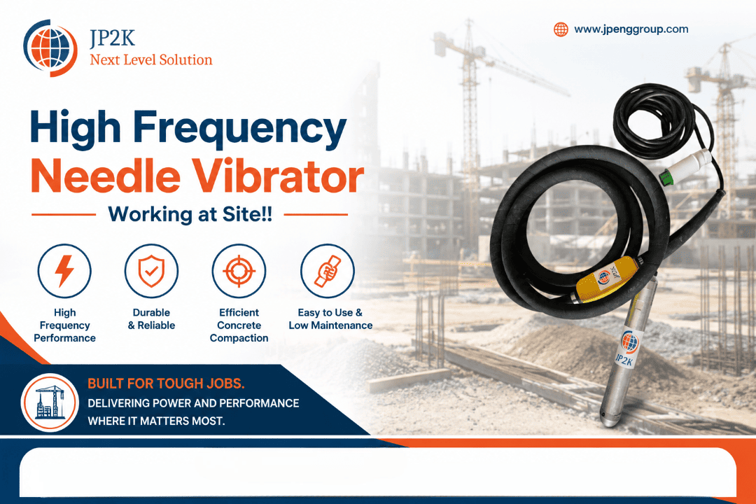 High Frequency Needle Vibrator (Concrete Vibrator's) Working at Site!